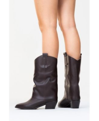 Teodora Leather Block Heel Boot (Women)