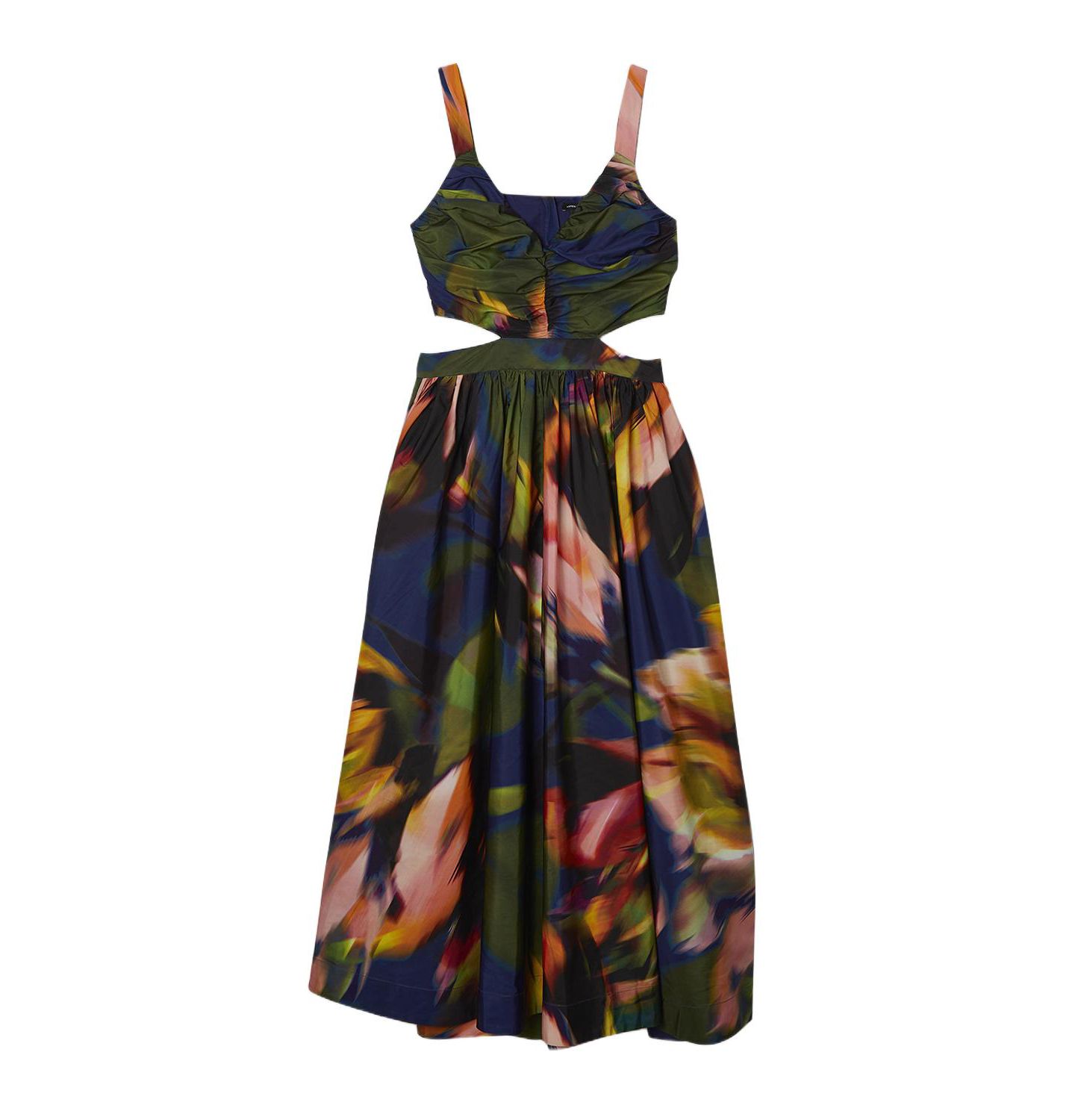 Женское платье Karen Millen Blurred Floral Taffeta Maxi, цвет: Разноцветный — фото 2