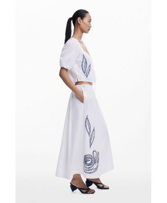 Women's Embroidered midi skirt