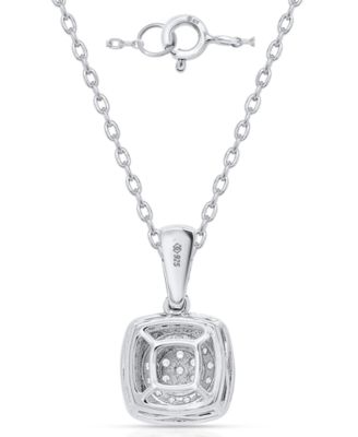 White Diamond Pendant Necklace (1/4 ct. t.w.) in Sterling Silver