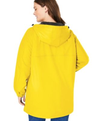 Plus Size Hooded Slicker Raincoat