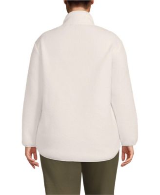 Plus Size Cozy High Pile Full Zip Fleece Jacket