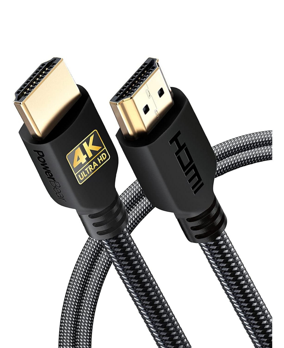 Powerbear Hdmi Cable 2-Pack High Speed Braided Gold Connectors for Tv Laptop Console