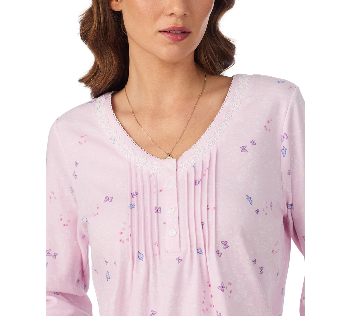 Eileen West Women's 2-piece Long Sleeve Top And Pants Pajama Set In Multi