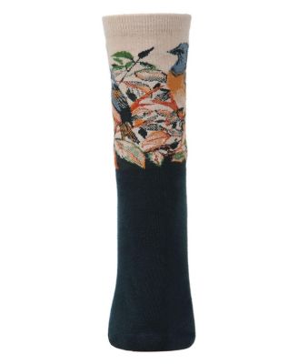 Women's Bird Limited Edition Art Cotton Blend Crew Sock