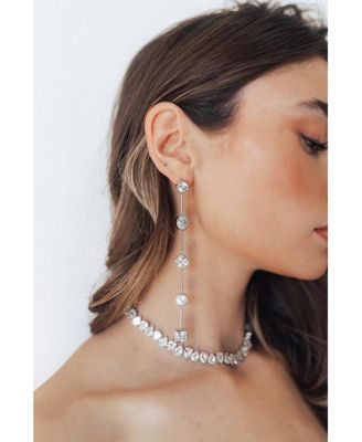 Carmela Bezel Crystal Drop Earrings