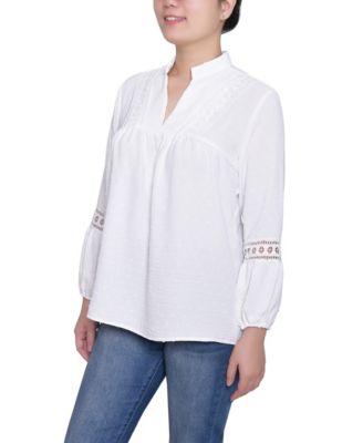 Women's Mandarin Collar Long Sleeve Top