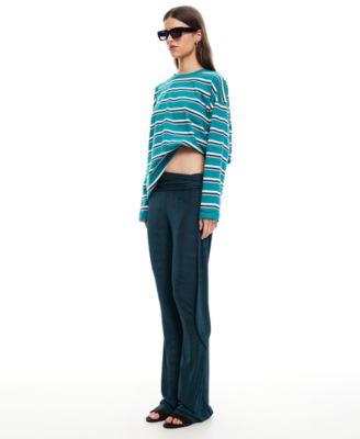 Women's Butterfly Tie Mid Rise Pants