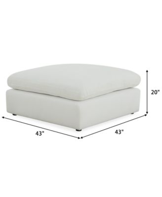 Fog 43" Fabric Ottoman