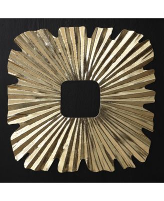 3-Piece Modern Black & Gold Abstract Metal Wall Art Set, Contemporary Home Decor