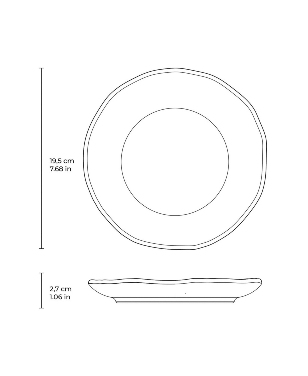 Porto Brasil Stoneware Dessert Plates, Set Of 6 In Green