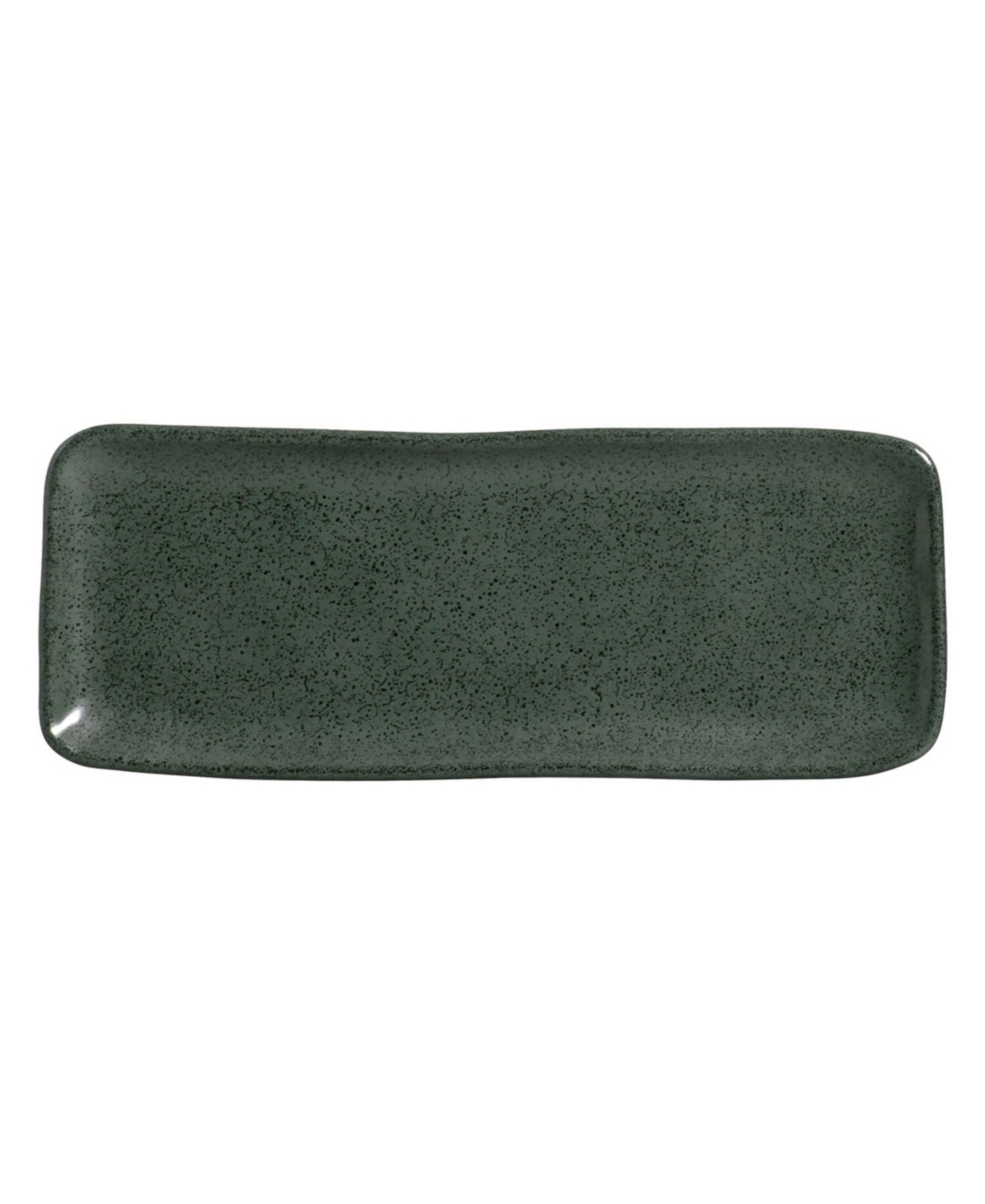 Porto Brasil 12.99" Stoneware Medium Rectangular Platters, Set Of 4 In Green