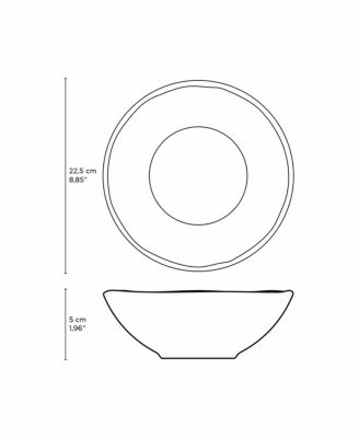 Stoneware Salad Bowls, Set of 6