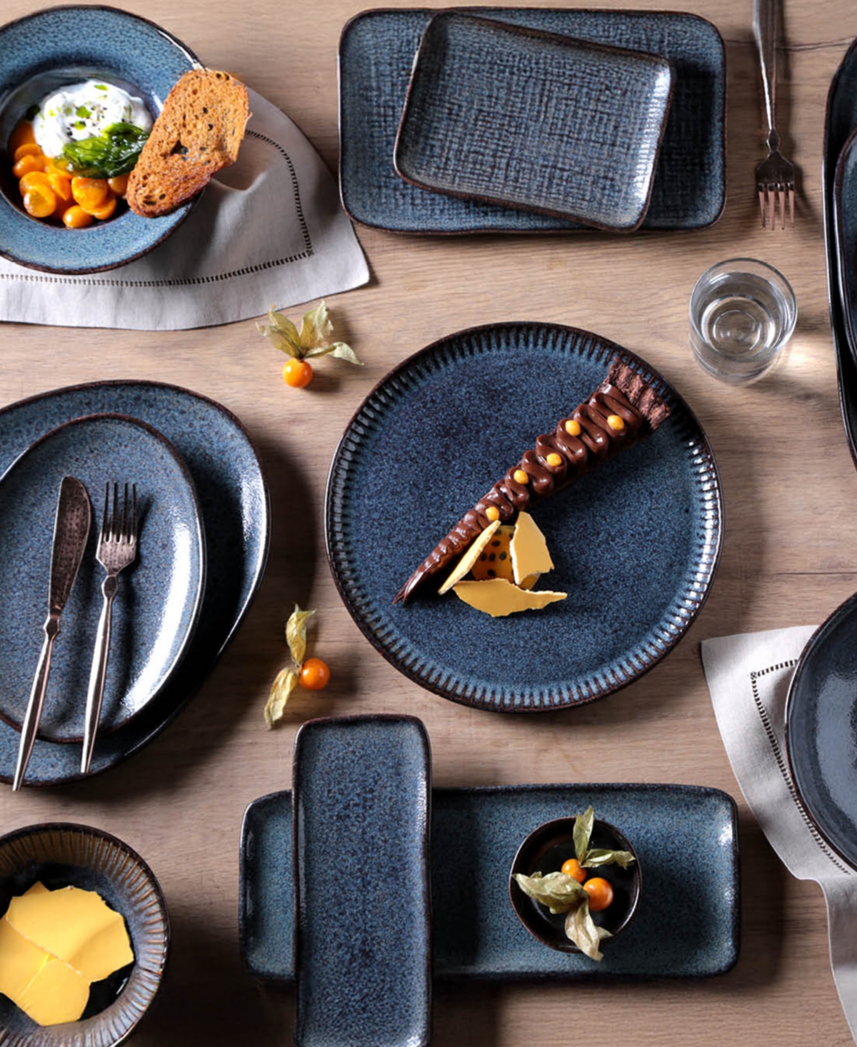 Porto Brasil Stoneware Linhas Ramekins, Set of 6