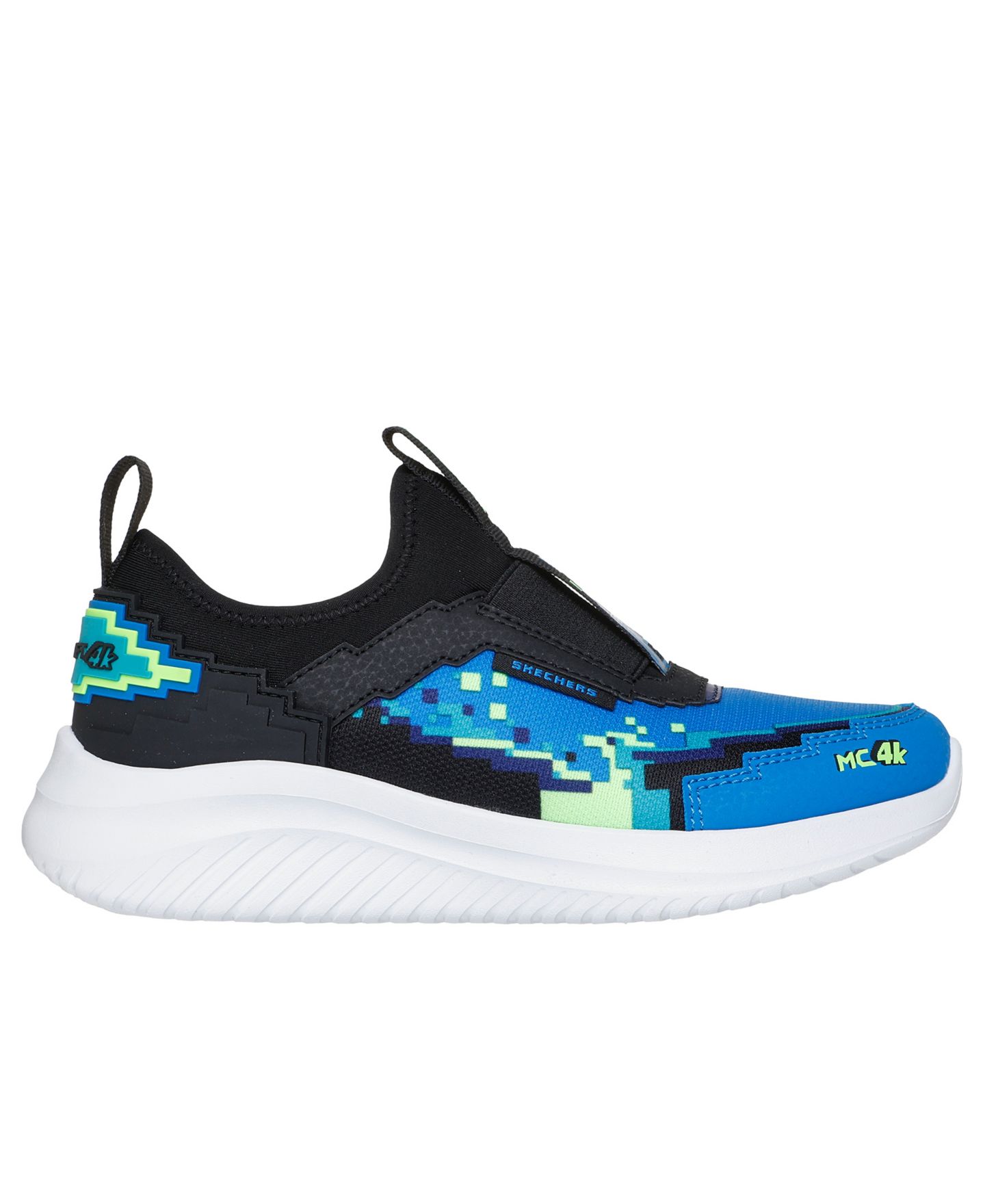 Детские повседневные кроссовки Skechers Mega-Craft Ultra Flex 3.0 - 4K Pointz, цвет: Чёрный / Синий — фото 2