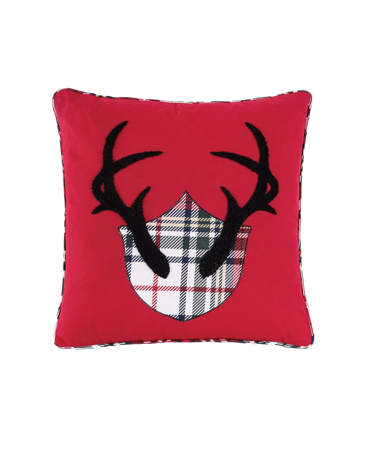 Antler Mount Motif Fall & Christmas Accent Pillow 18" x 18"