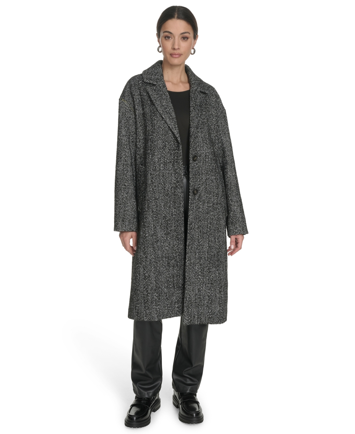 Levi's Longline Coat In Gray