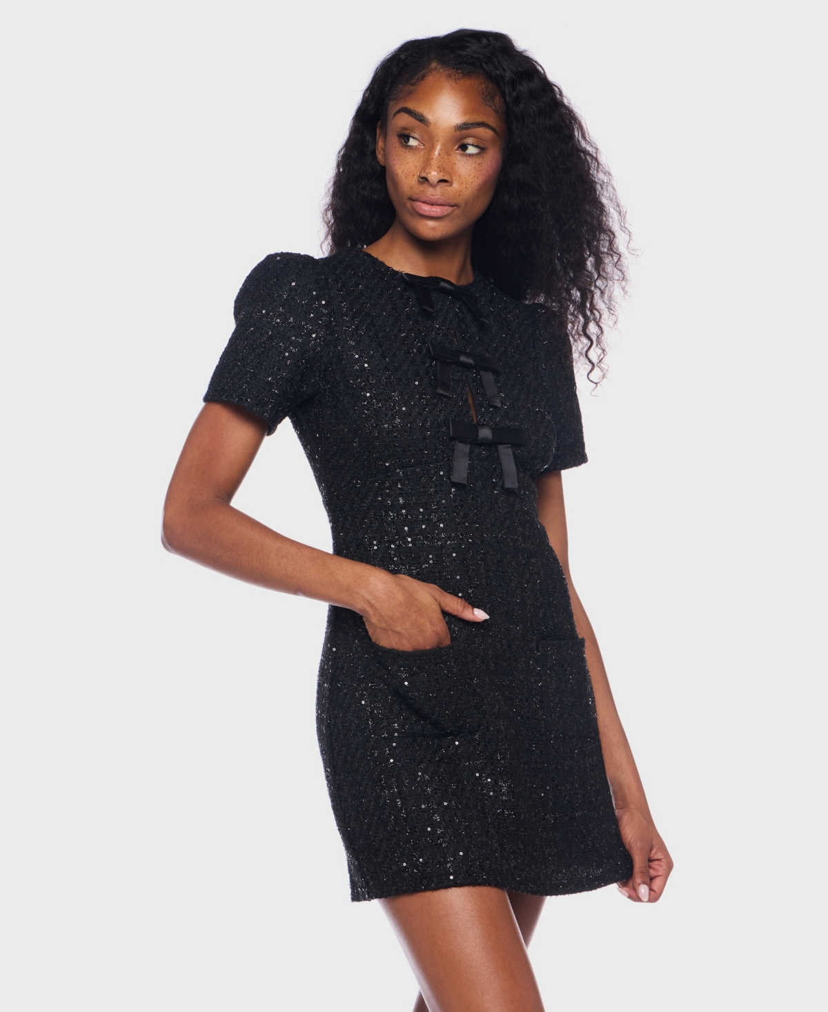 Alex & Sophia Women's Short Sleeve Crew Neck Dress