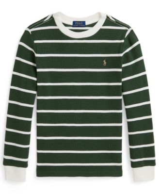 Polo Ralph Lauren - Boys 2-7 Striped Waffle Cotton Long-Sleeve T-Shirt
