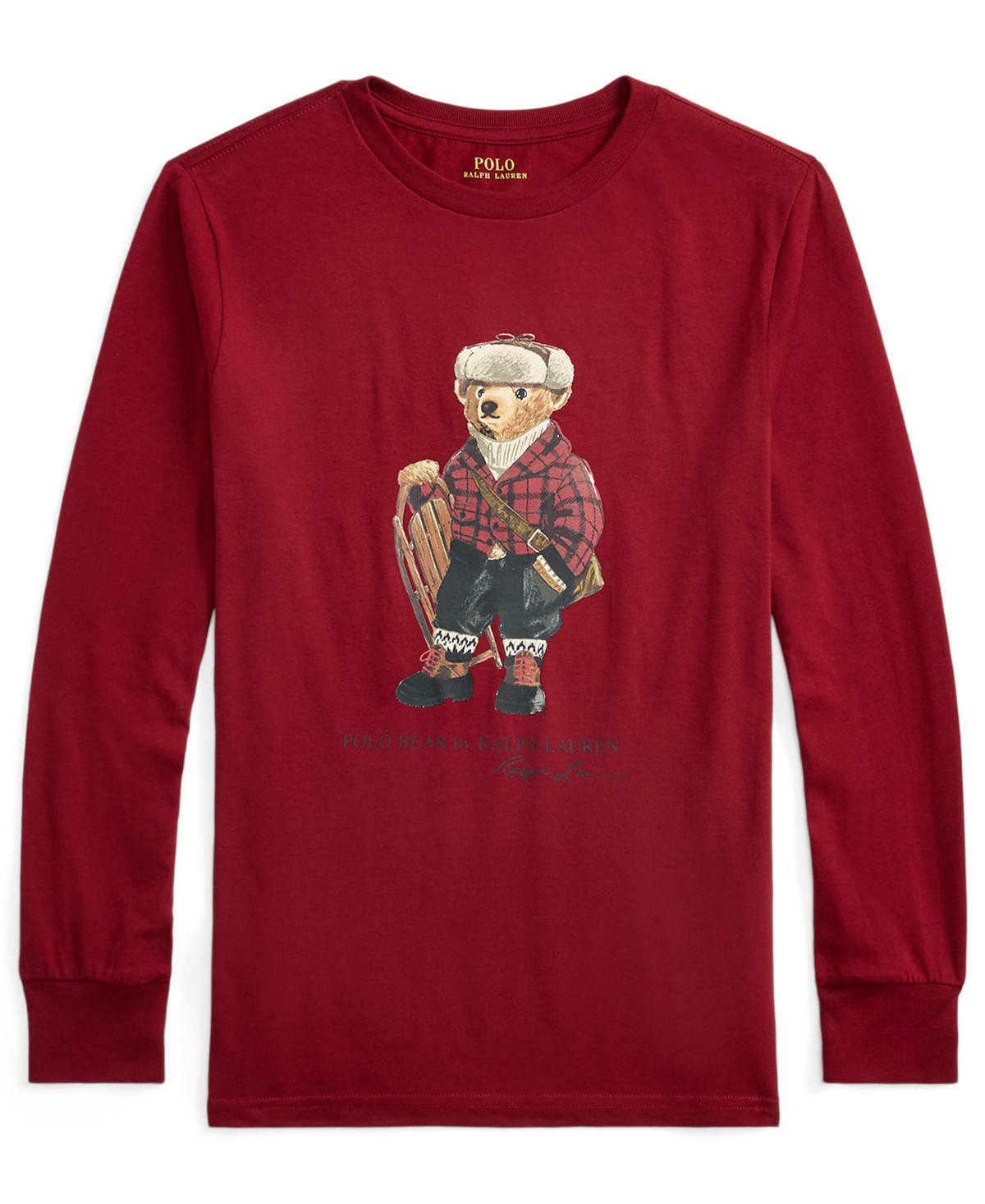 Polo Ralph Lauren Big Boys Bear Cotton Long-Sleeve Tee