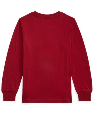 Boys' 2-7 Polo Bear Cotton Long-Sleeve Tee