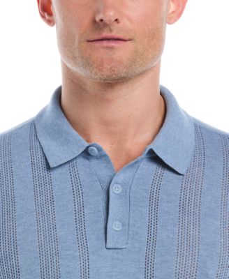 Men's Long-Sleeve Sweater Polo Shirt