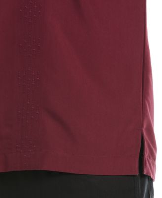 Men's Tonal Argyle Embroidery Short Sleeve Shirt