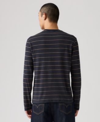 Men's Long-Sleeve Crewneck Pocket T-Shirt