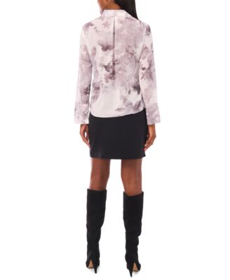 Women's Printed Long Sleeve Button Up Shirt