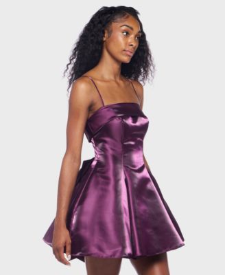 Juniors' Square Neck Short Dress