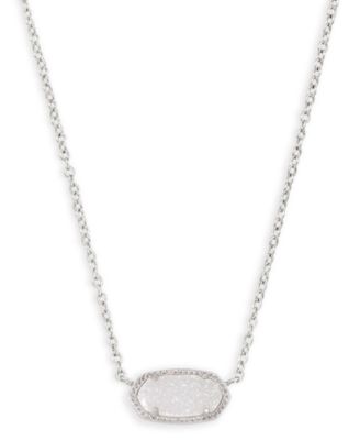 Elisa Imitation Pearl Silver-Tone Pendant Necklace