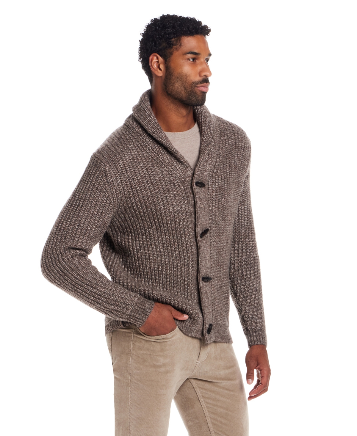 Weatherproof Vintage Men's Mixy Shawl Collar Cardigan Sweater