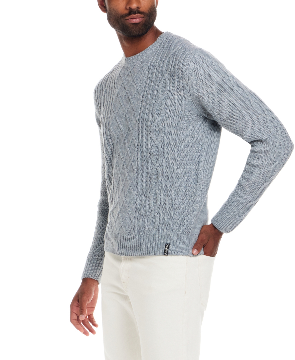 Weatherproof Vintage Men's Cable Knit Crew Neck Sweater