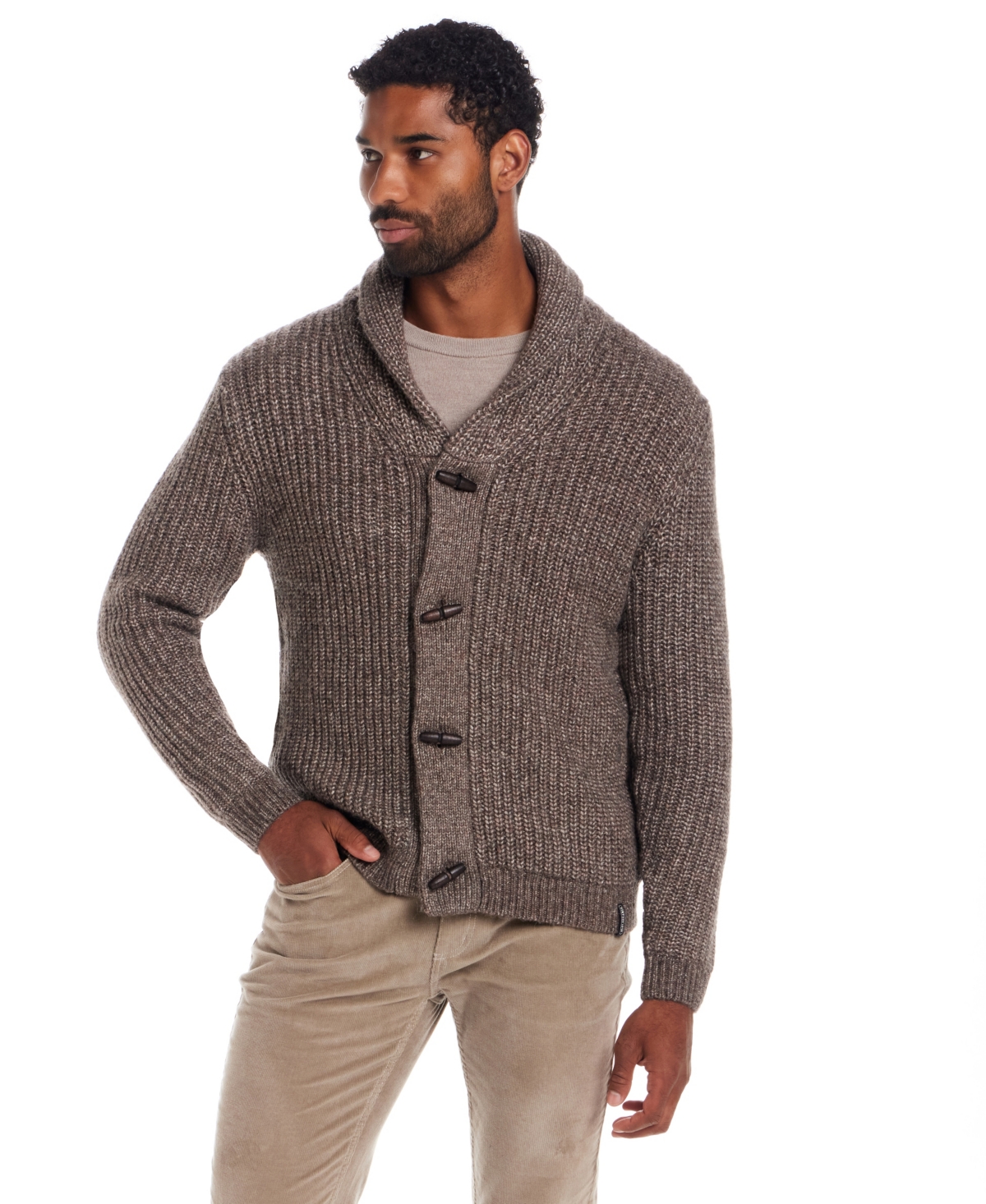 Weatherproof Vintage Men's Mixy Shawl Collar Cardigan Sweater