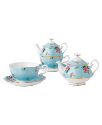 Polka Blue Tea For One Set