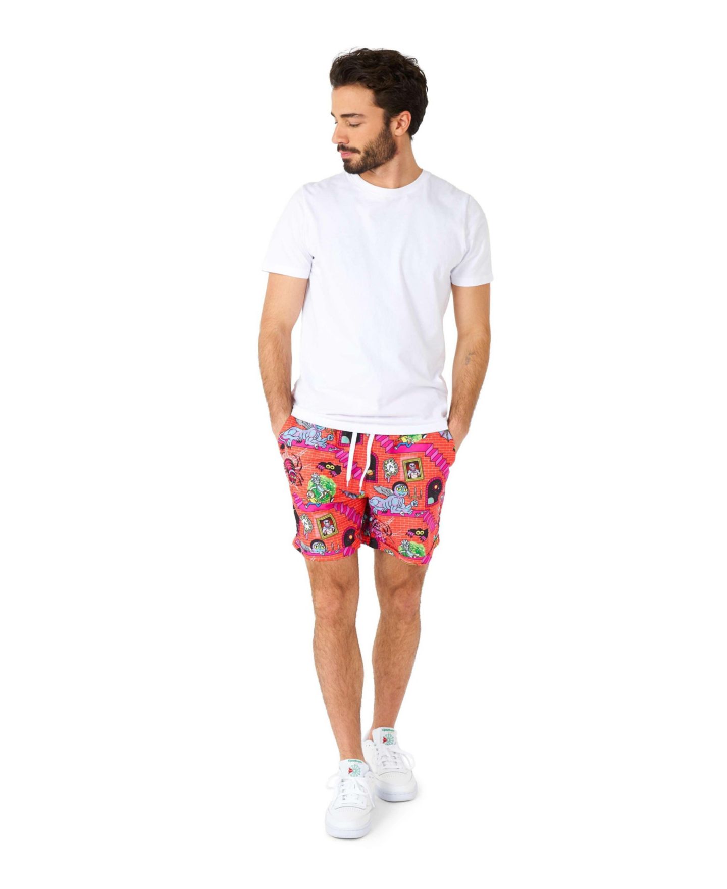 Мужской комплект OppoSuits Hawaiian 2 Piece Set - Rick & Morty Summer Beach Wear - Slim Fit - Includes Short Sleeve Shirt and Shorts, цвет: Open Miscellaneous 997 — фото 7