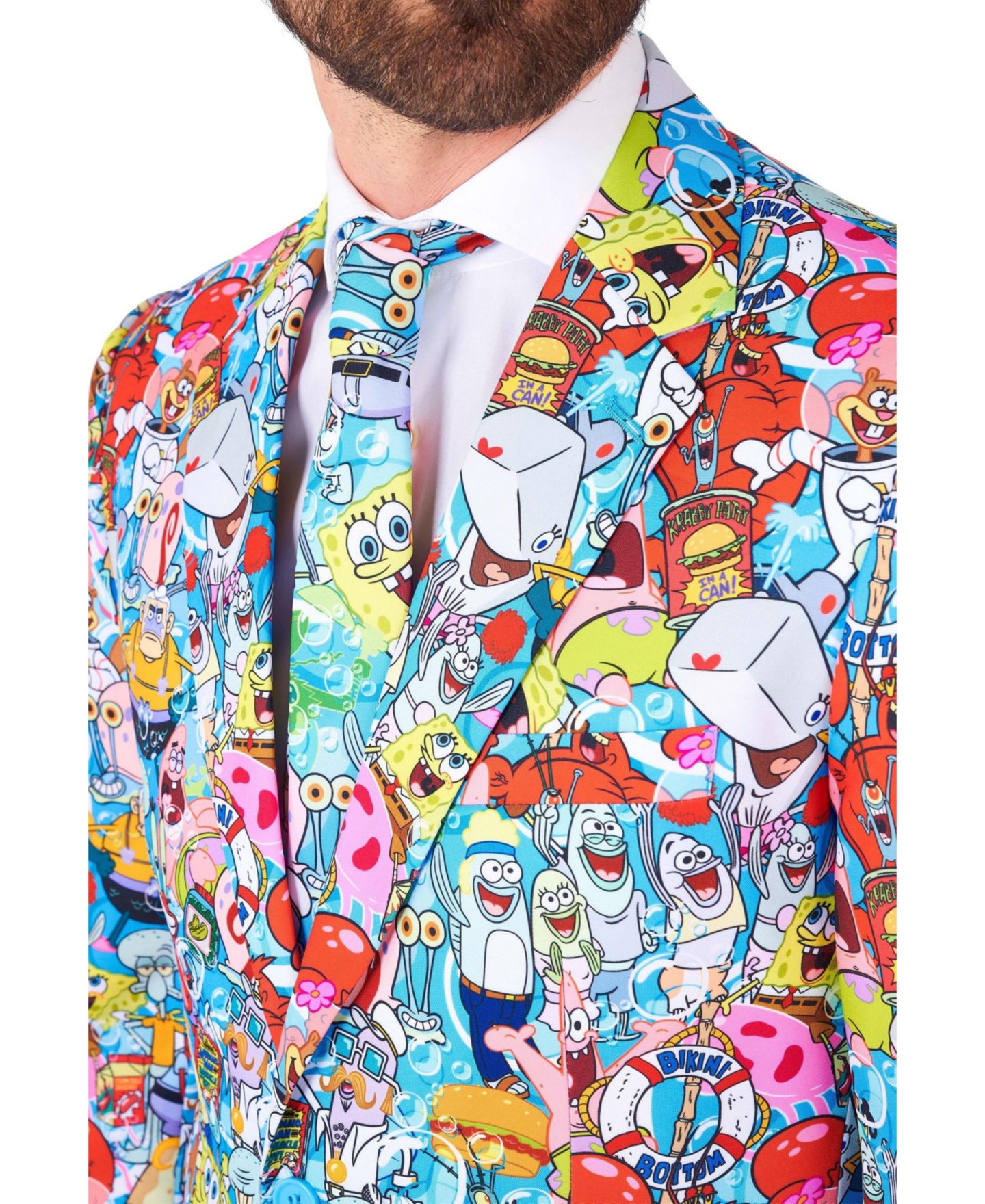 Мужской карнавальный костюм OppoSuits Official SpongeBob Nickelodeon, разноцветный — фото 6