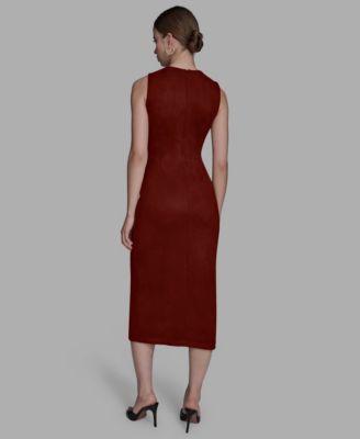 Women's Crew Neck Sleeveless Midi Dress