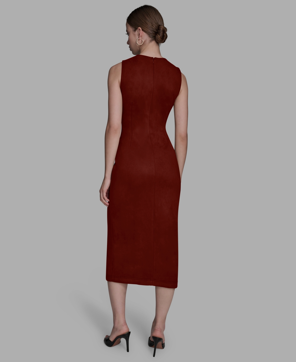 Bcbg Women's Crew Neck Sleeveless Midi Dress