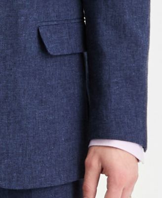 Men's Modern-Fit Cotton & Linen Nested Suit 