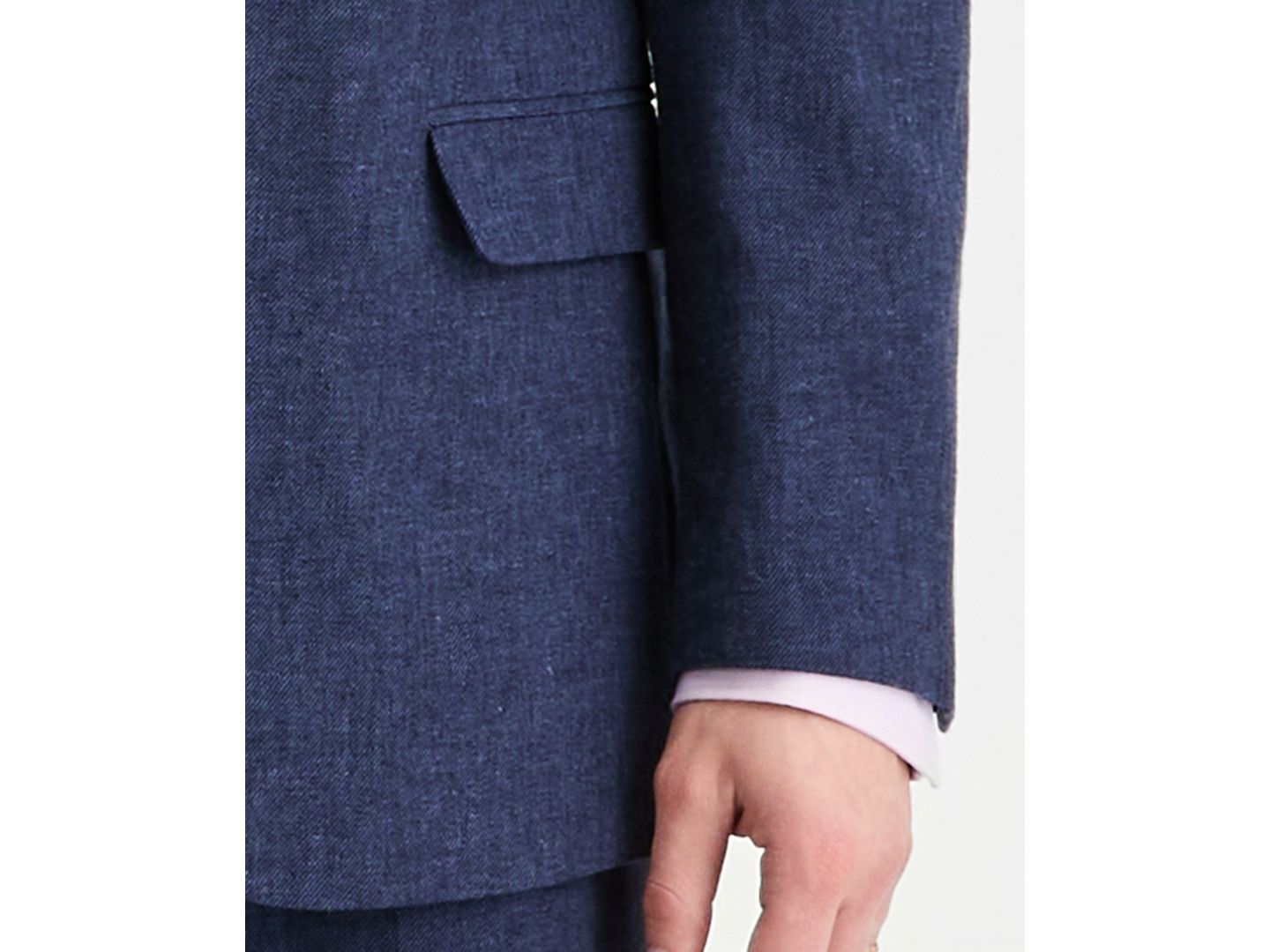 Мужские комплекты Nautica Modern-Fit Cotton & Linen 2-Piece Suit, цвет: Синий однотонный — фото 7