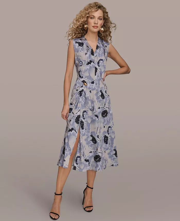 Women's Cap Sleeves Midi Dress - thumbnail 6