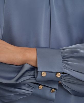 Women's Printed Long Sleeve Mock Neck Top