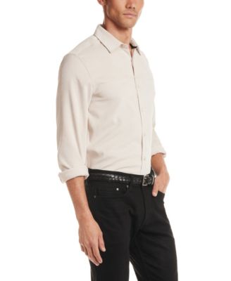 Men's Long-Sleeve Button Down Solid Cord Shirt