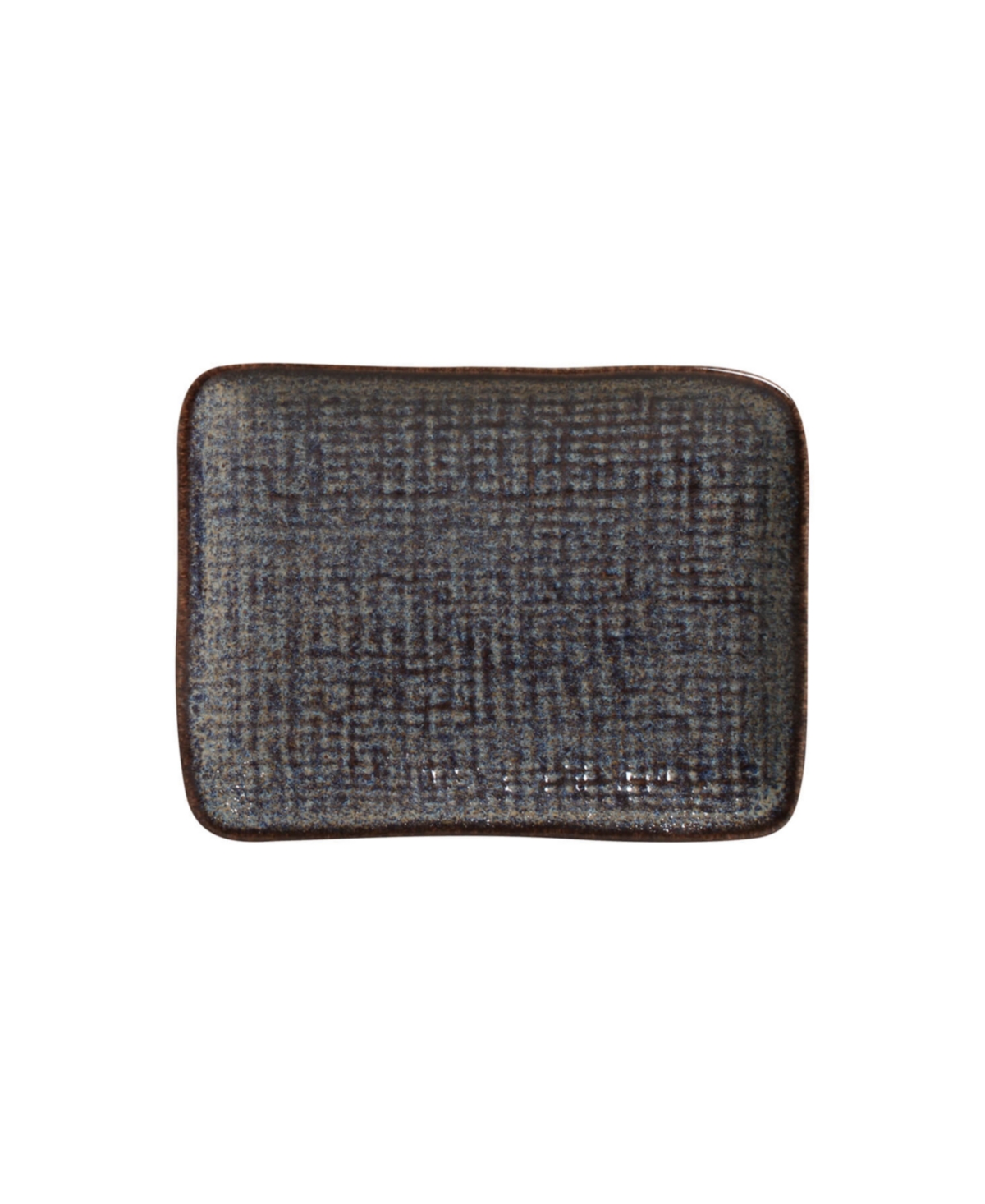 Porto Brasil 7" Stoneware Rectangular Juta Platters, Set Of 4 In Blue