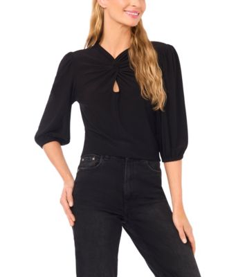 Women's Twist Keyhole Knit Top