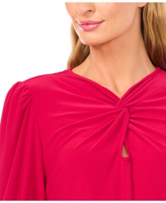 Women's Twist Keyhole Knit Top
