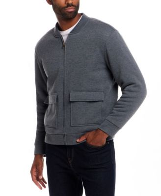 Men's Zip Front Sherpa Lined Bomber Jacket