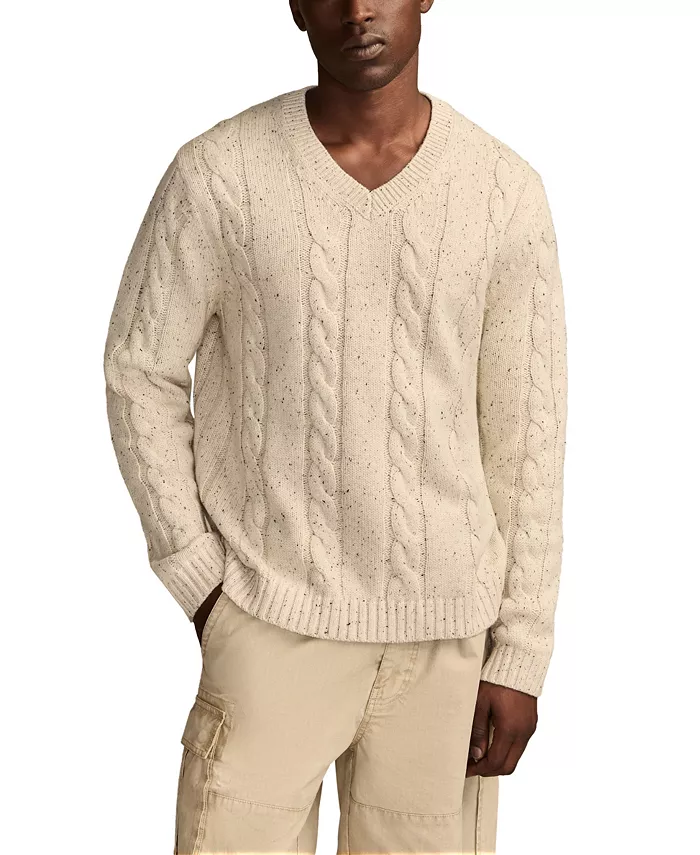 Men's Cable V-Neck Sweater