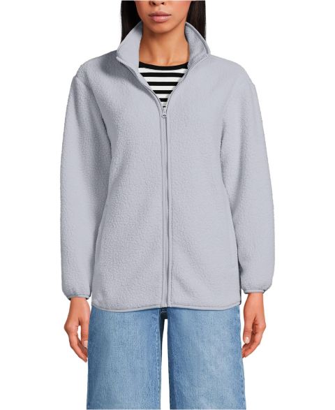 Женские куртки Lands' End Cozy High Pile Full Zip Fleece Jacket